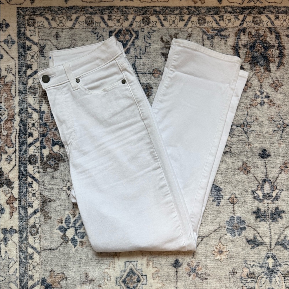 PAIGE Women's Jacqueline Straight Crisp White Ankle Jeans - Picture 2 of 8
